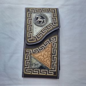 WESTERN LEATHER CELL‎ PHONE CASE, FUNDA VAQUERA DE CUERO COWBOY RODEO PHONE CASE
